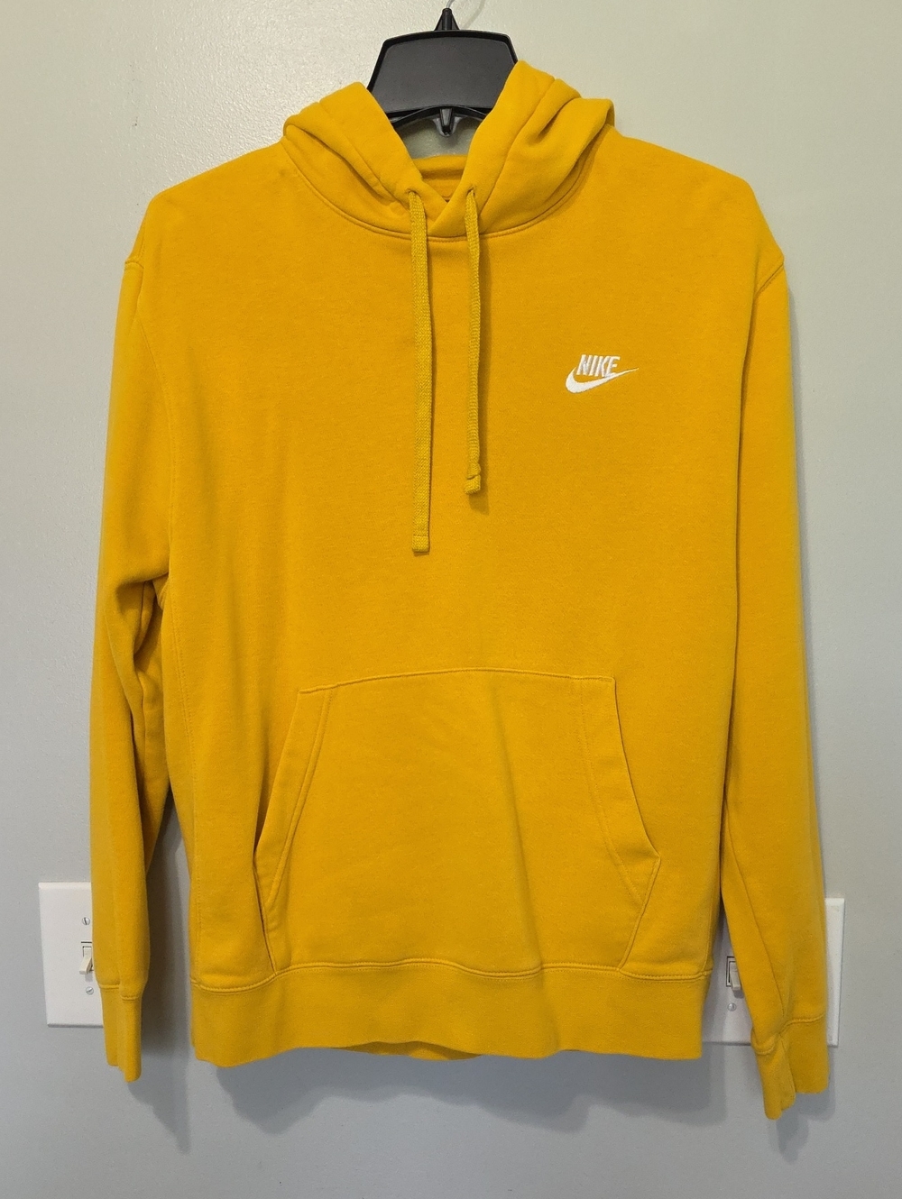 Nike Men's Mustard Yellow Pullover Hoodie